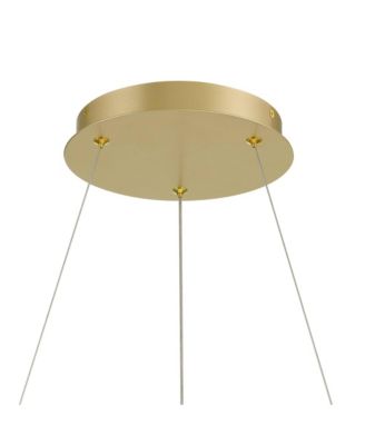 Muir 20 1/2" Modern Pendant Ceiling Light Fixture Dining Room Over Table Hanging LED Clear Sanded Gold Finish