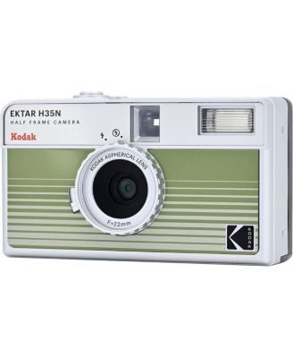 EKTAR H35N Half Frame Film Camera Striped Bundle with Kodacolor Gold 200 35mm Color Negative Roll Film and Slinger Alpine Shoulder Bag
