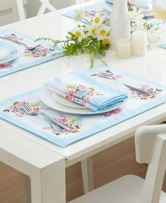 Rose Cottage Engineered Napkins, Set of 8