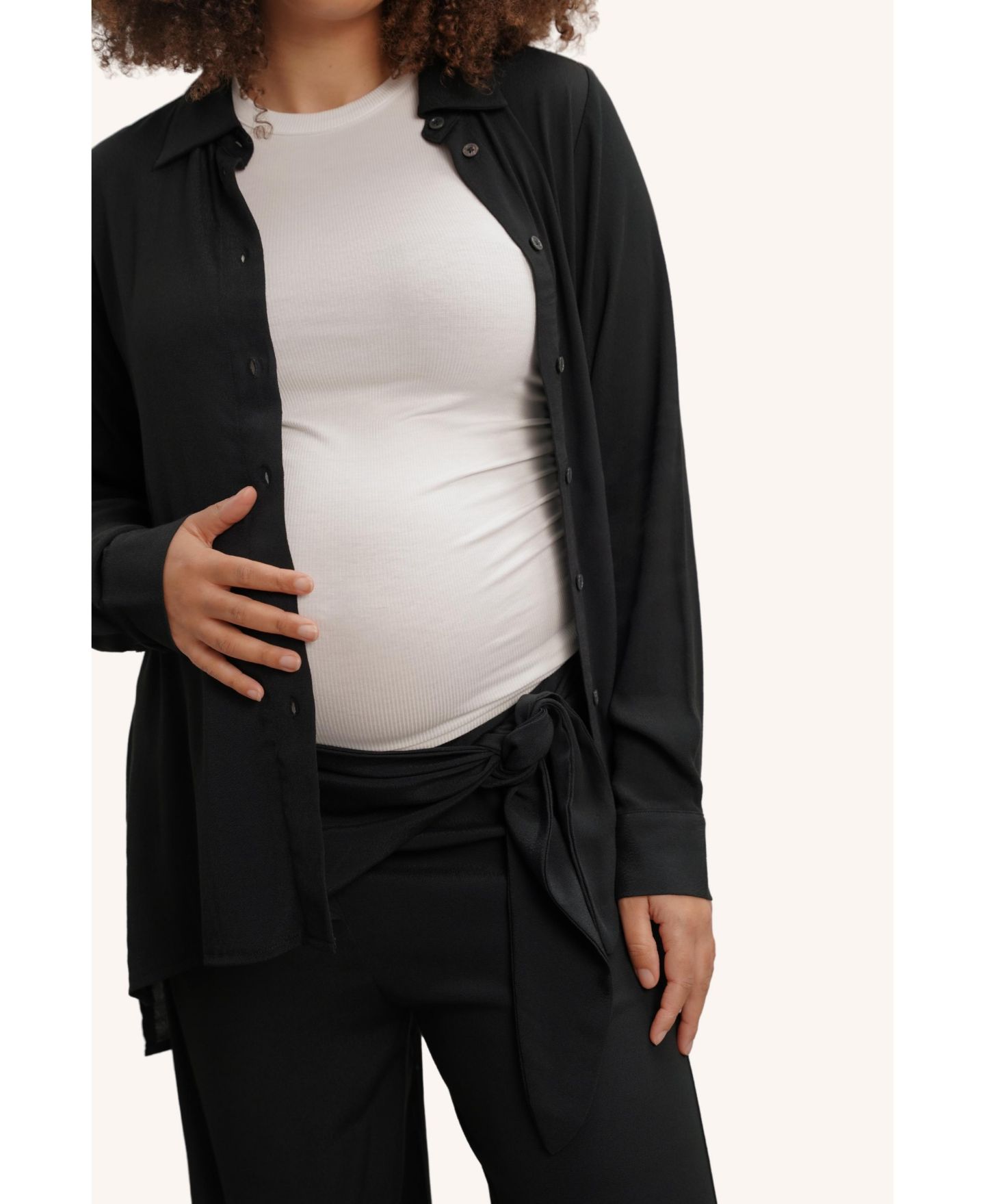 Женская рубашка NOM Maternity NOM The Easy Nursing, цвет: Чёрный — фото 6