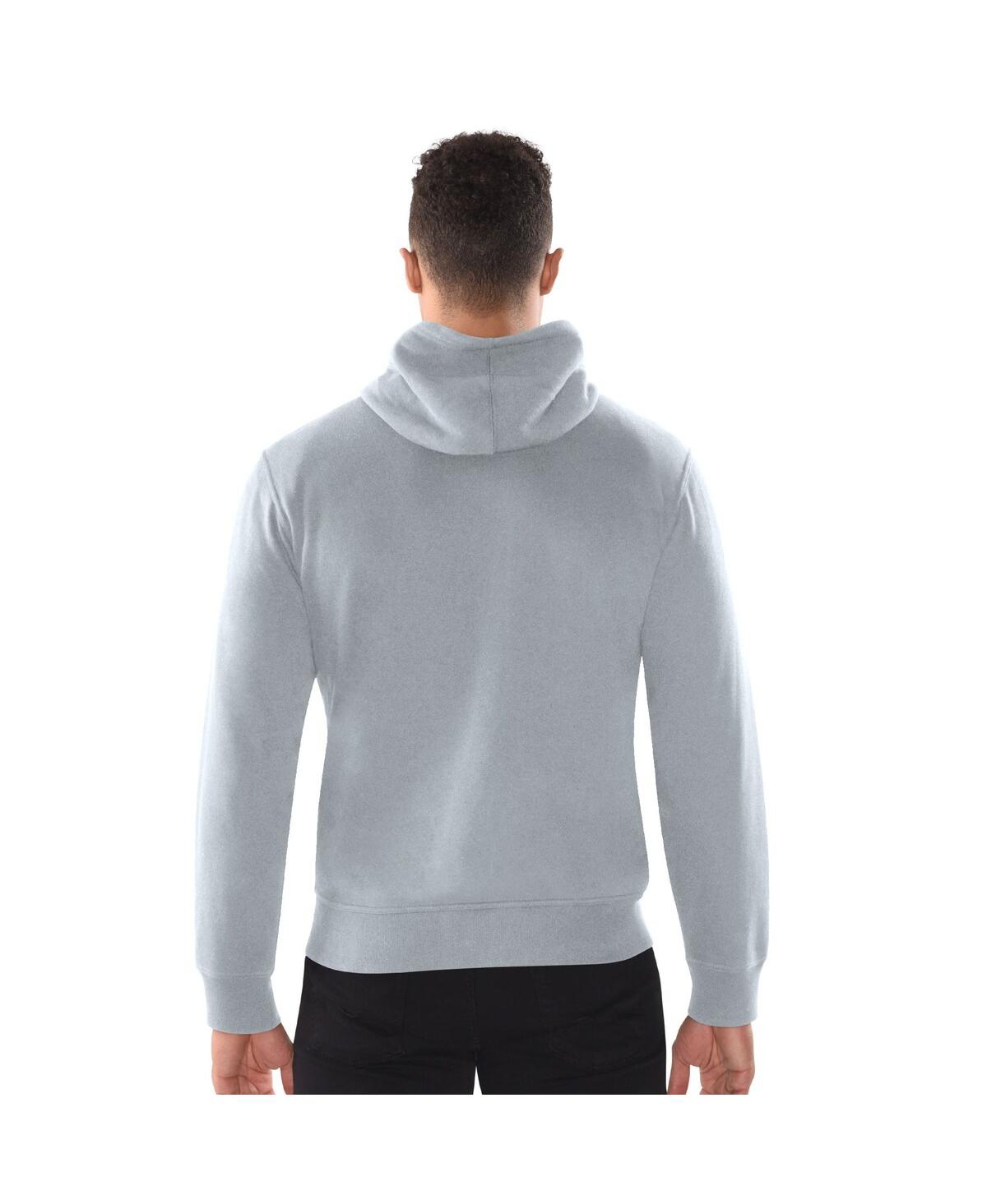 Starter Men's Heather Gray Philadelphia Eagles Distressed Classic Full-zip Hoodie In Gray