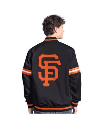 Men's&nbsp;Black San Francisco Giants Scout Full-Snap Varsity Jacket