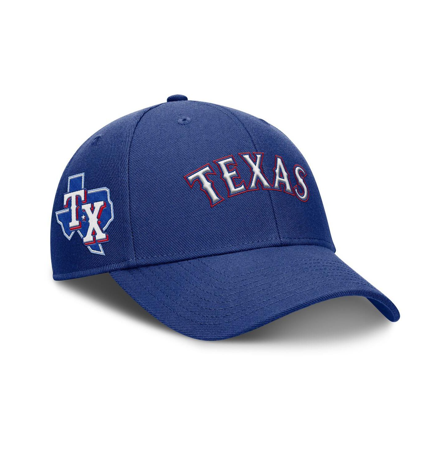 Мужская кепка Nike Royal Texas Rangers Rise Gaberdine Adjustable Hat — фото 1