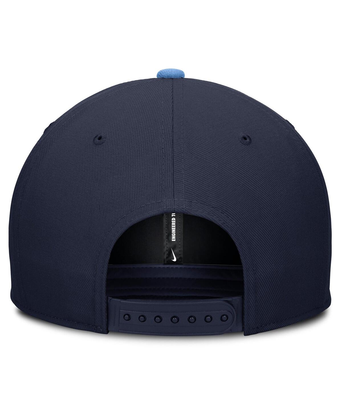 Nike Men's Navy/light Blue Tampa Bay Rays Evergreen Two-tone Snapback Hat In Navy,blue