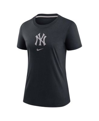 Women's Navy New York Yankees Authentic Collection Early Work Tri-Blend T-Shirt