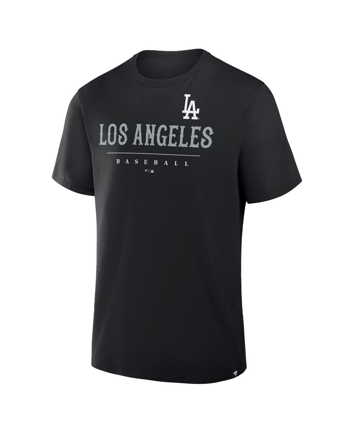 Fanatics Men's Black Los Angeles Dodgers Color Pop Legacy Clubhouse T-shirt In Black