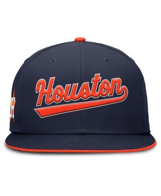 Men's Navy Houston Astros True Performance Fitted Hat
