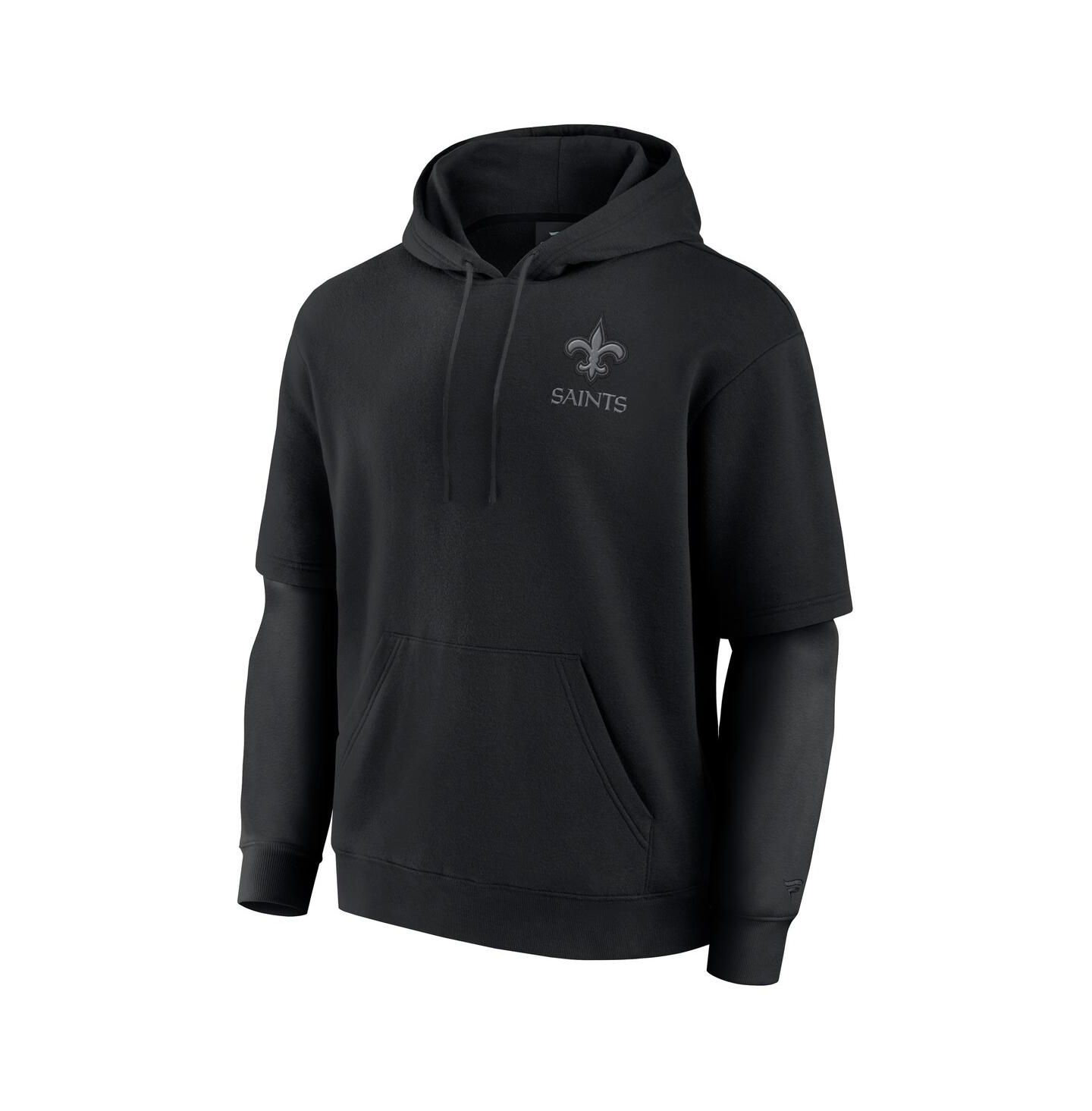 Худи Fanatics Black New Orleans Saints Sleek Elements Pullover — фото 3