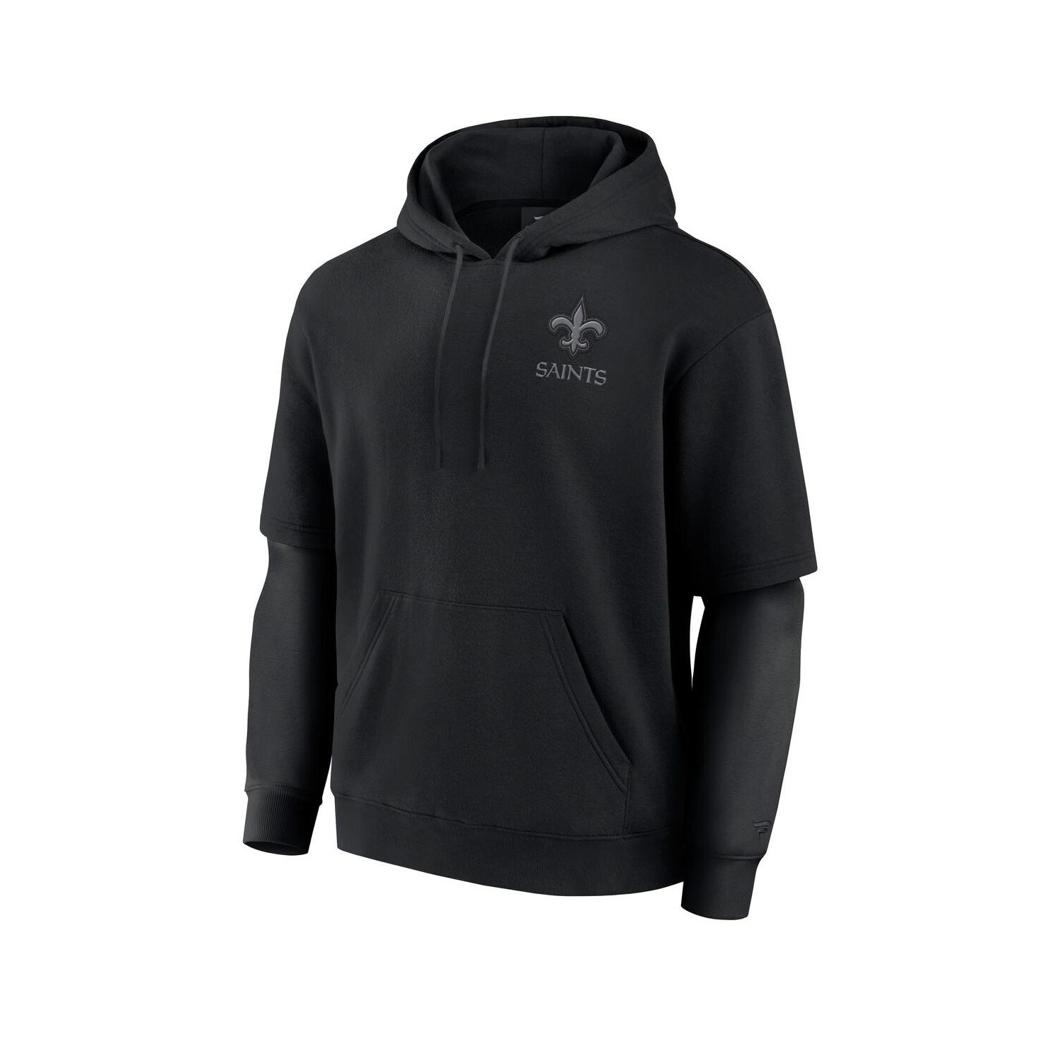Men's and Women's Black New Orleans Saints Sleek Elements Pullover Hoodie