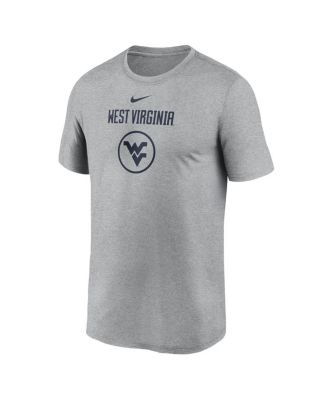 Men's Heather Gray West Virginia Mountaineers On-Court Basketball Legend Practice Performance T-Shirt