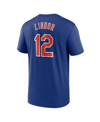 Men's Francisco Lindor Royal New York Mets Legend Name Number Performance T-Shirt