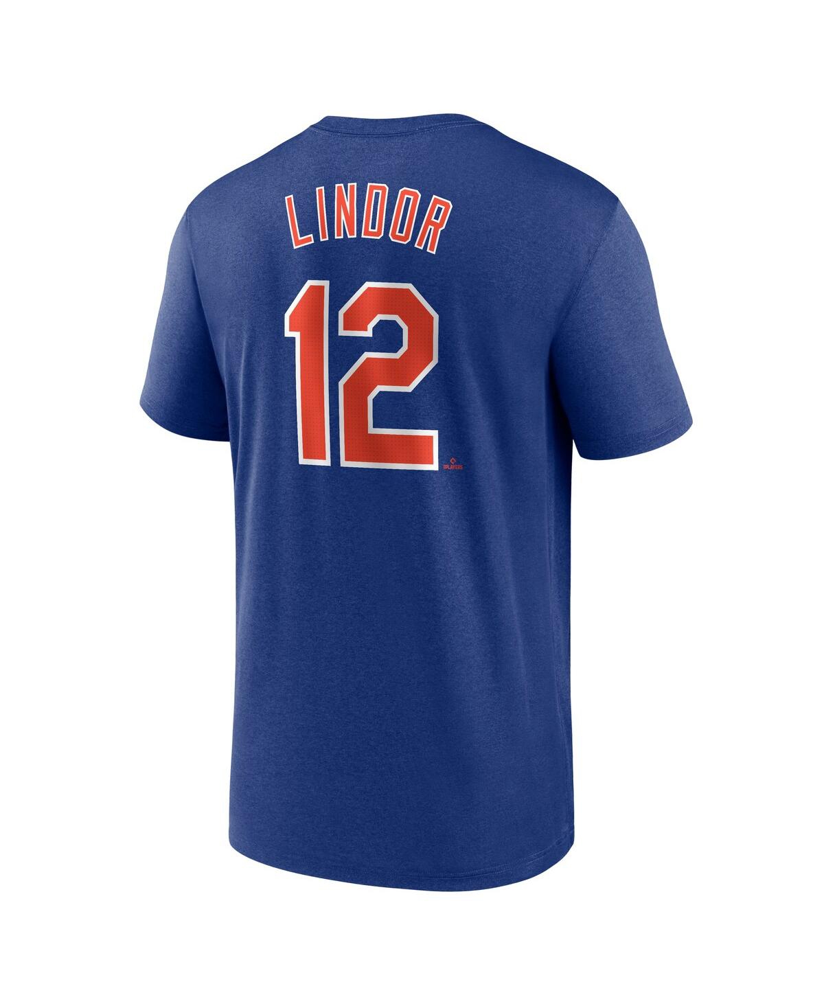 Nike Francisco Lindor Royal New York Mets Legend Name & Number Performance T-shirt In Blue