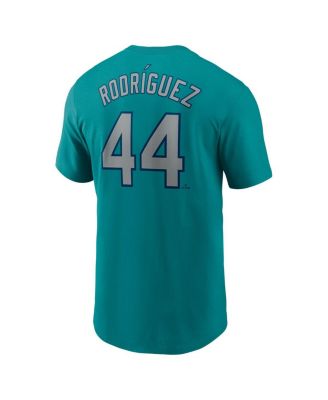 Men's Julio Rodríguez Aqua Seattle Mariners Fuse Name Number Inline T-Shirt