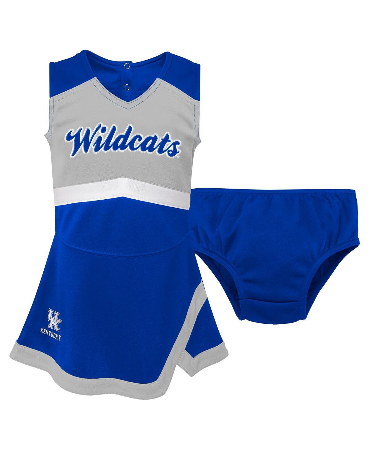 Outerstuff Kids' Girls 2-piece Royal Kentucky Wildcats Cheer Captain Bloomers Dress Set