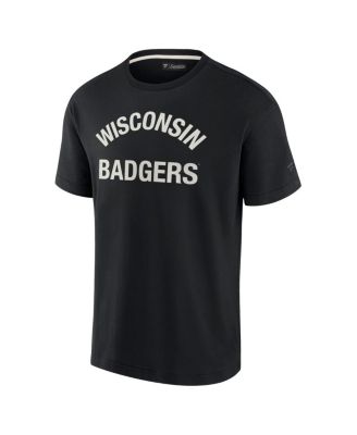 Men's and Women's Black Wisconsin Badgers Elements Super Soft Short Sleeve T-Shirt