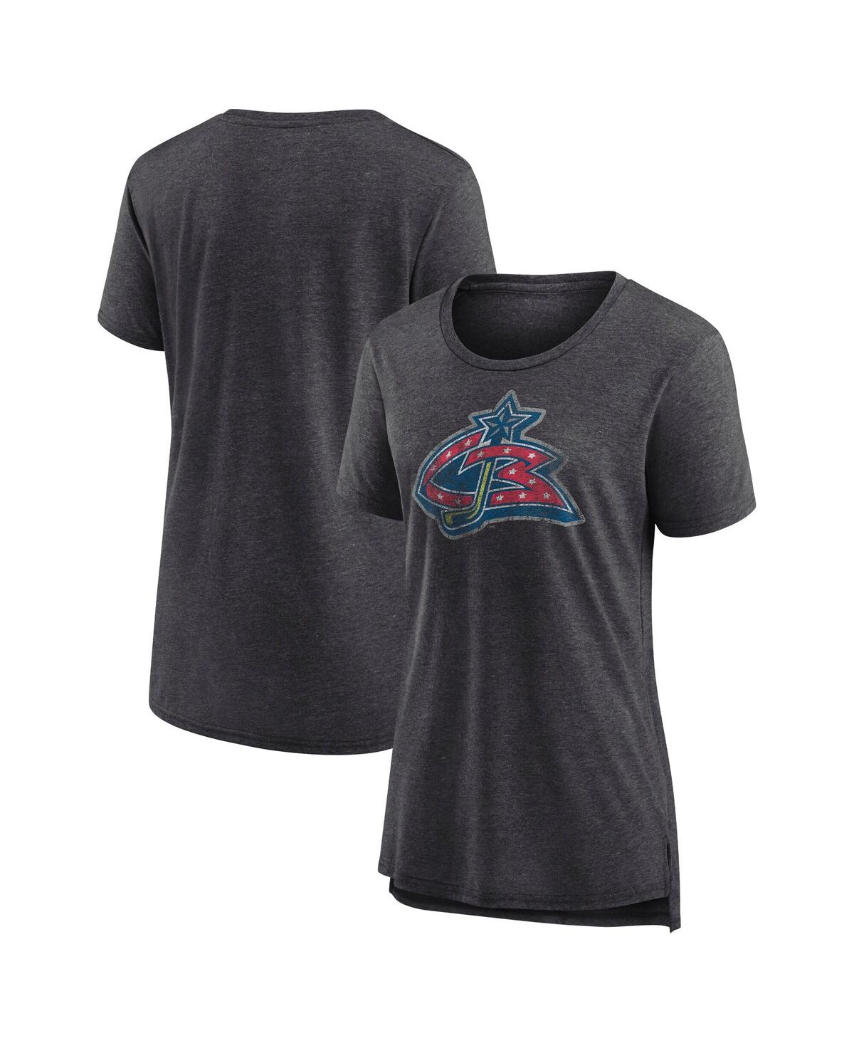Women's Heather Charcoal Columbus Blue Jackets Special Edition 2.0 Modern T-Shirt - Heather Charcoal