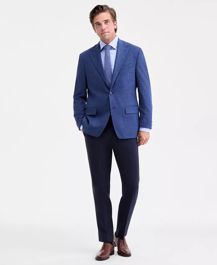 Men's Classic-Fit Stretch Blue Twill Sport Coat - thumbnail 2