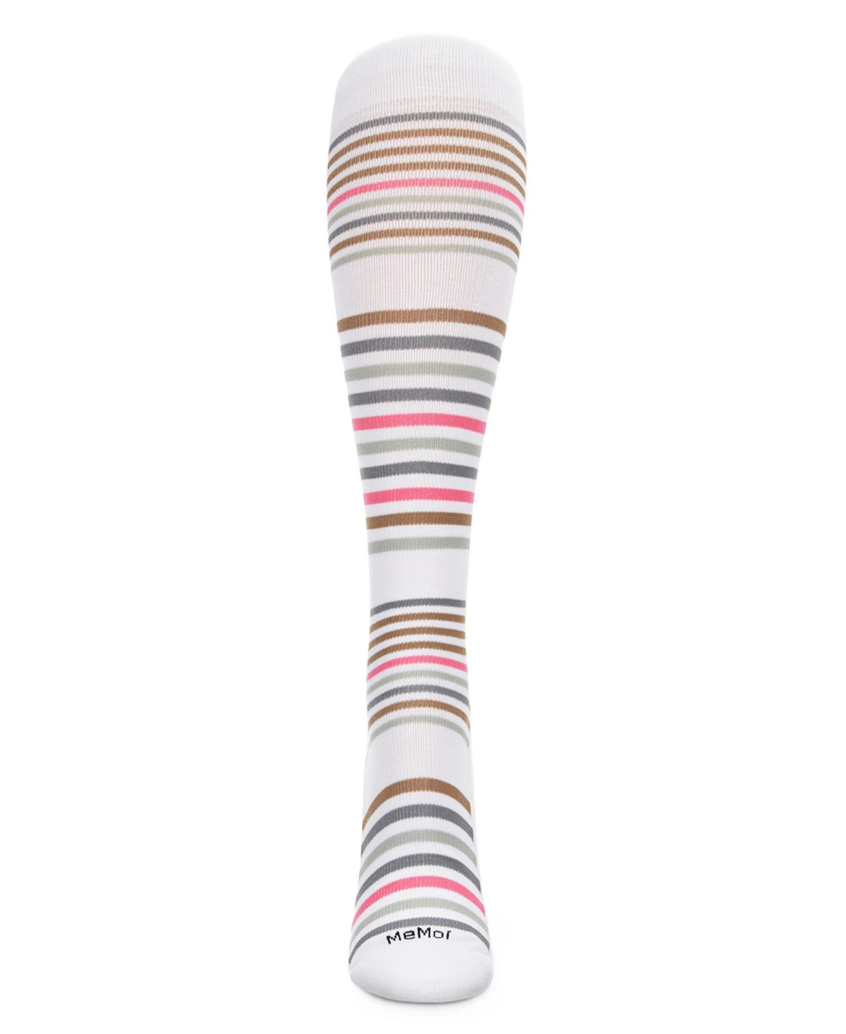 Memoi Women's Classic Stripes 8-15mmhg Graduated Compression Socks Mfy06346 In Multi