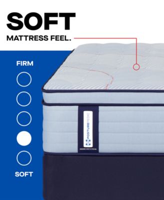 Posturepedic Seafield 14" Soft Euro Pillowtop Mattress Set - Queen Split
