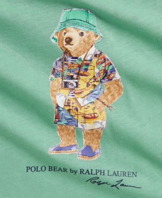 Baby Boys Cotton Jersey Bear Shortall 
