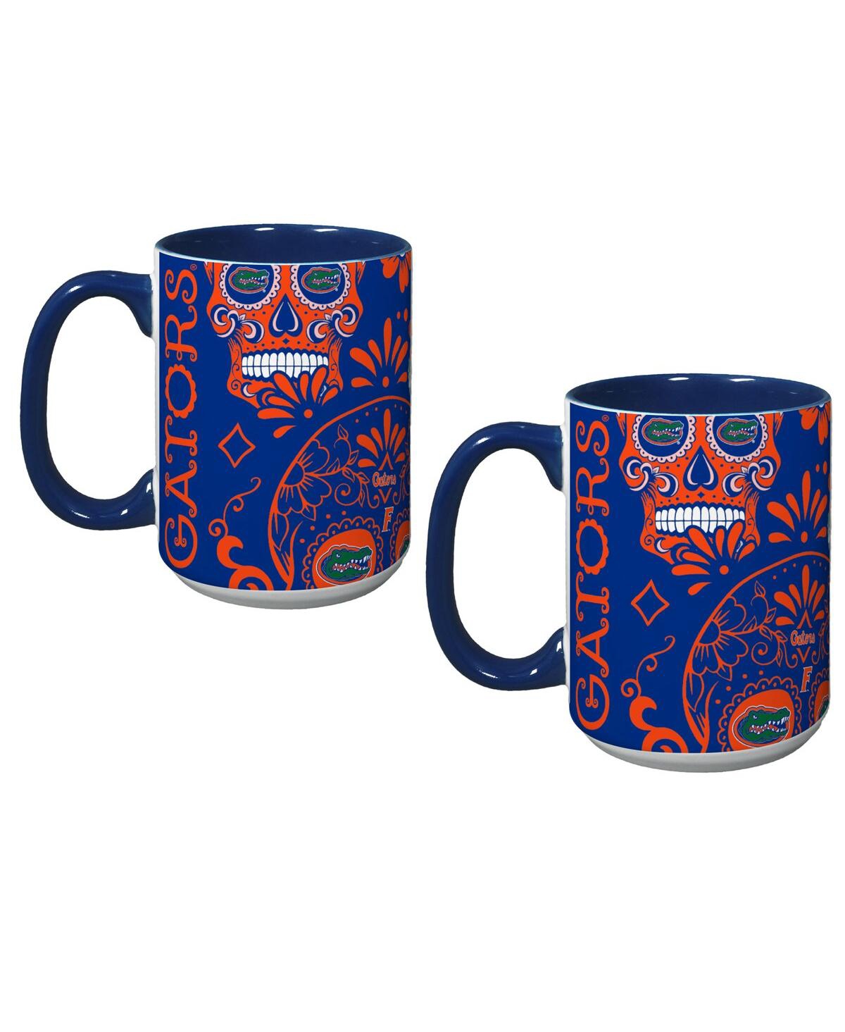 Indigo Falls Florida Gators Dia De Los Muertos Mug, Set Of 2 In No Color