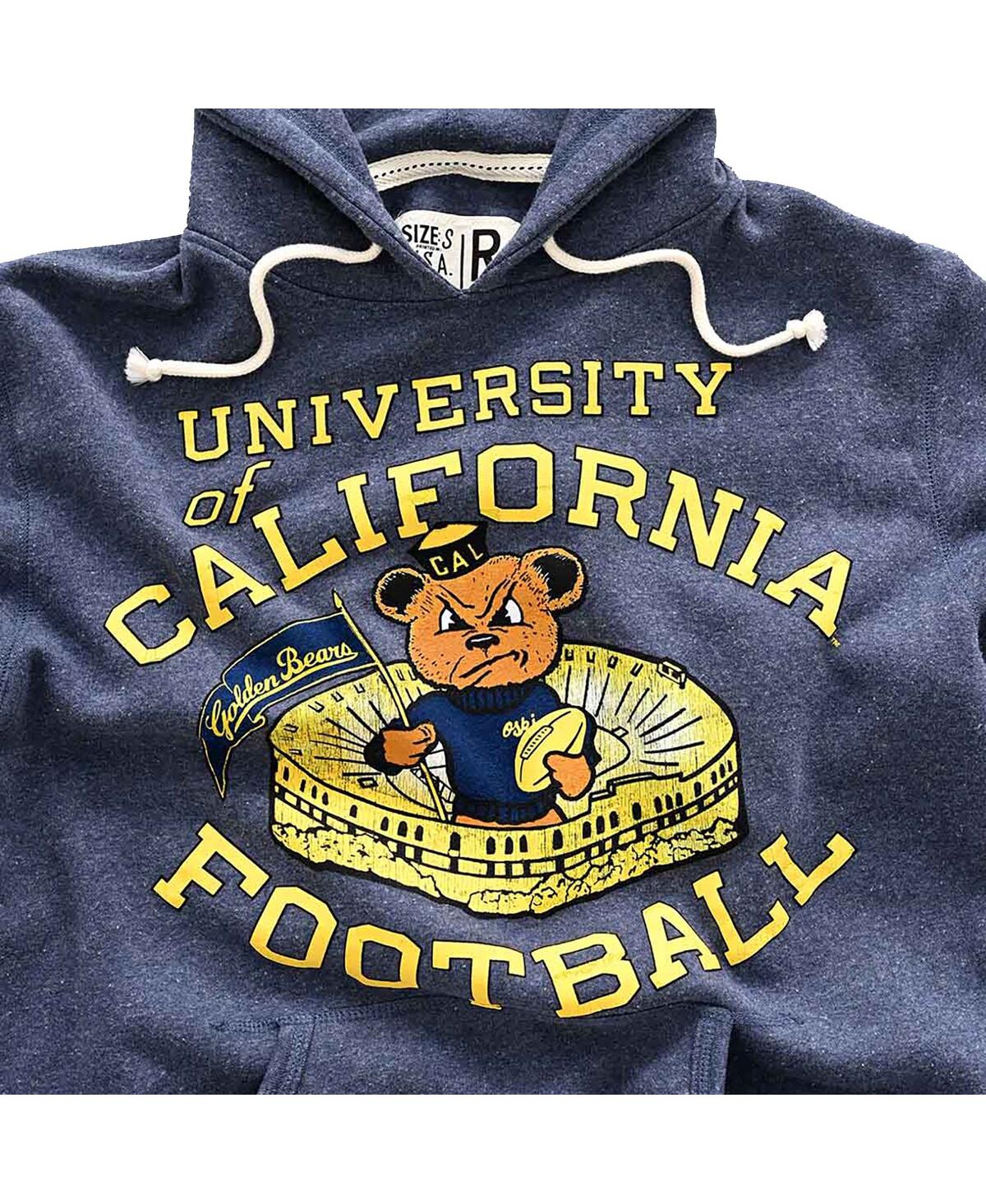 ROOTS OF FIGHT MEN'S NAVY CAL BEARS FOOTBALL TRI-BLEND PULLOVER HOODIE 