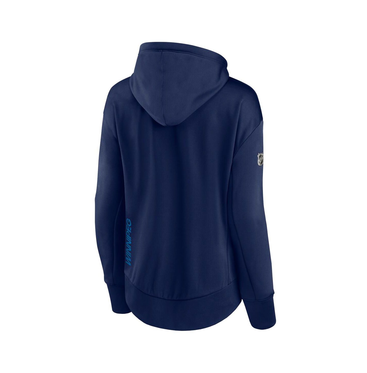 Женское худи Fanatics Navy Winnipeg Jets Authentic Pro Rink Full-Zip — фото 2