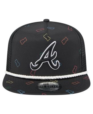Men's Black Atlanta Braves Gummy Golfer Trucker Adjustable Hat