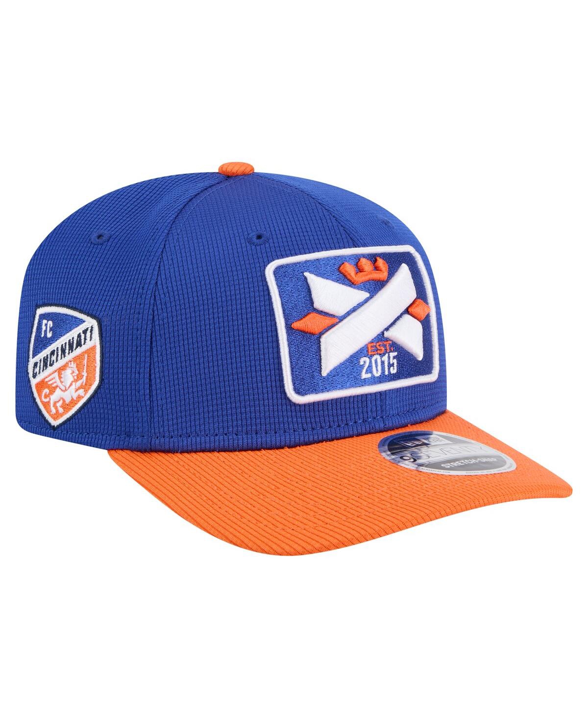 NEW ERA MEN'S BLUE/ORANGE FC CINCINNATI 2025 JERSEY HOOK 9SEVENTY STRETCH-SNAP HAT 