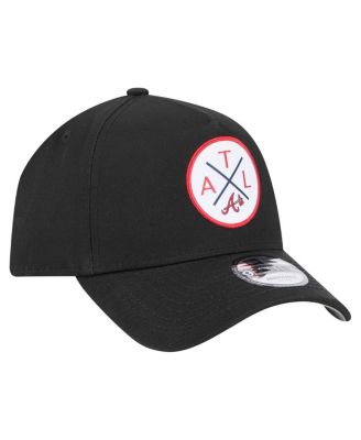 Men's Black Atlanta Braves 9FORTY A-Frame Adjustable Hat