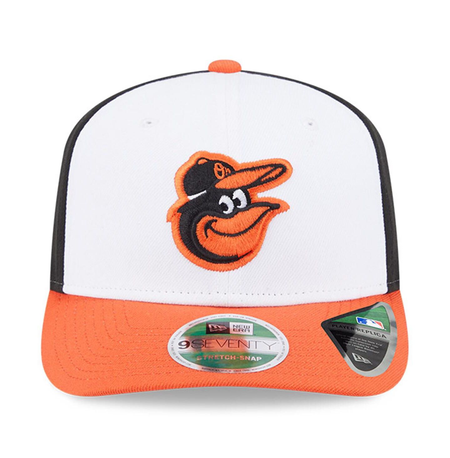 Мужская кепка New Era Black/Orange Baltimore Orioles Player Replica 9SEVENTY Adjustable Hat — фото 5