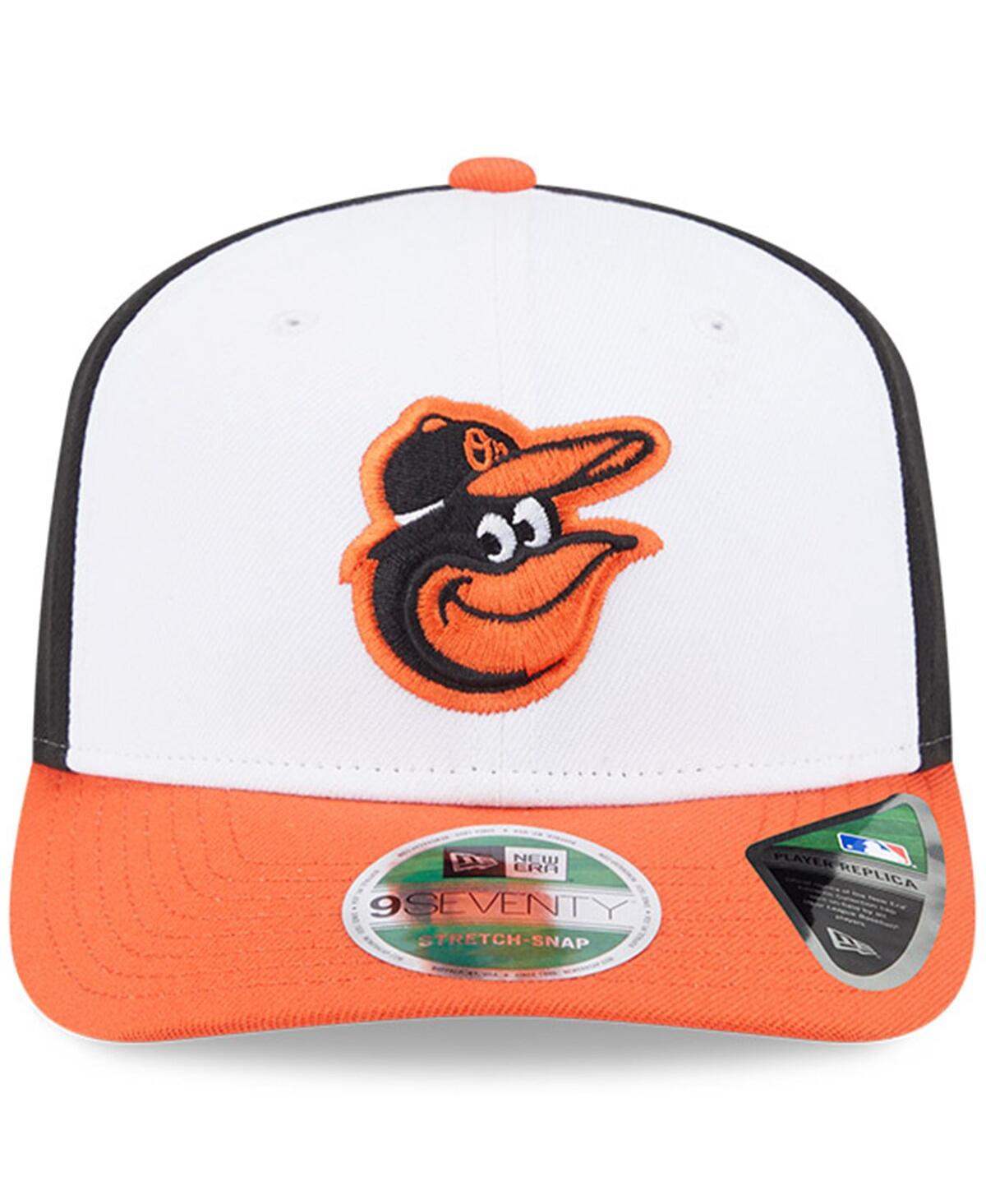 NEW ERA MEN'S BLACK/ORANGE BALTIMORE ORIOLES PLAYER REPLICA 9SEVENTY ADJUSTABLE HAT 