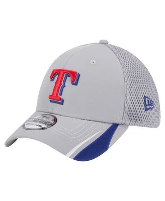 New Era - Men's Gray Texas Rangers Linear 39THIRTY Flex-Fit Hat
