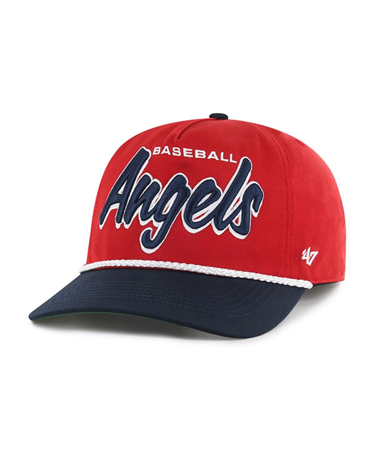 47 Brand Men's Red Los Angeles Angels Drop Shadow Rope Hitch Adjustable Hat In Red