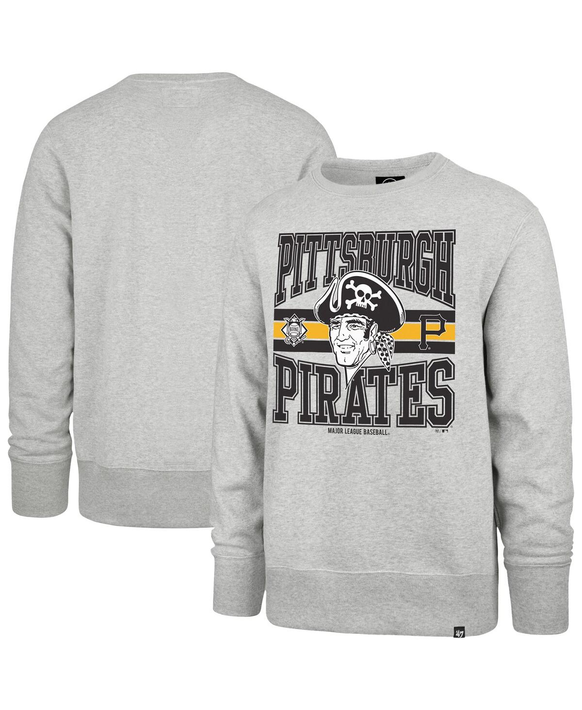 Men's Gray Pittsburgh Pirates Letters Headline Pullover Sweatshirt - Gray