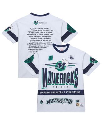 Mitchell & Ness - Men's and Women's White Dallas Mavericks Hardwood Classics Vintage Team Origins Premium T-Shirt