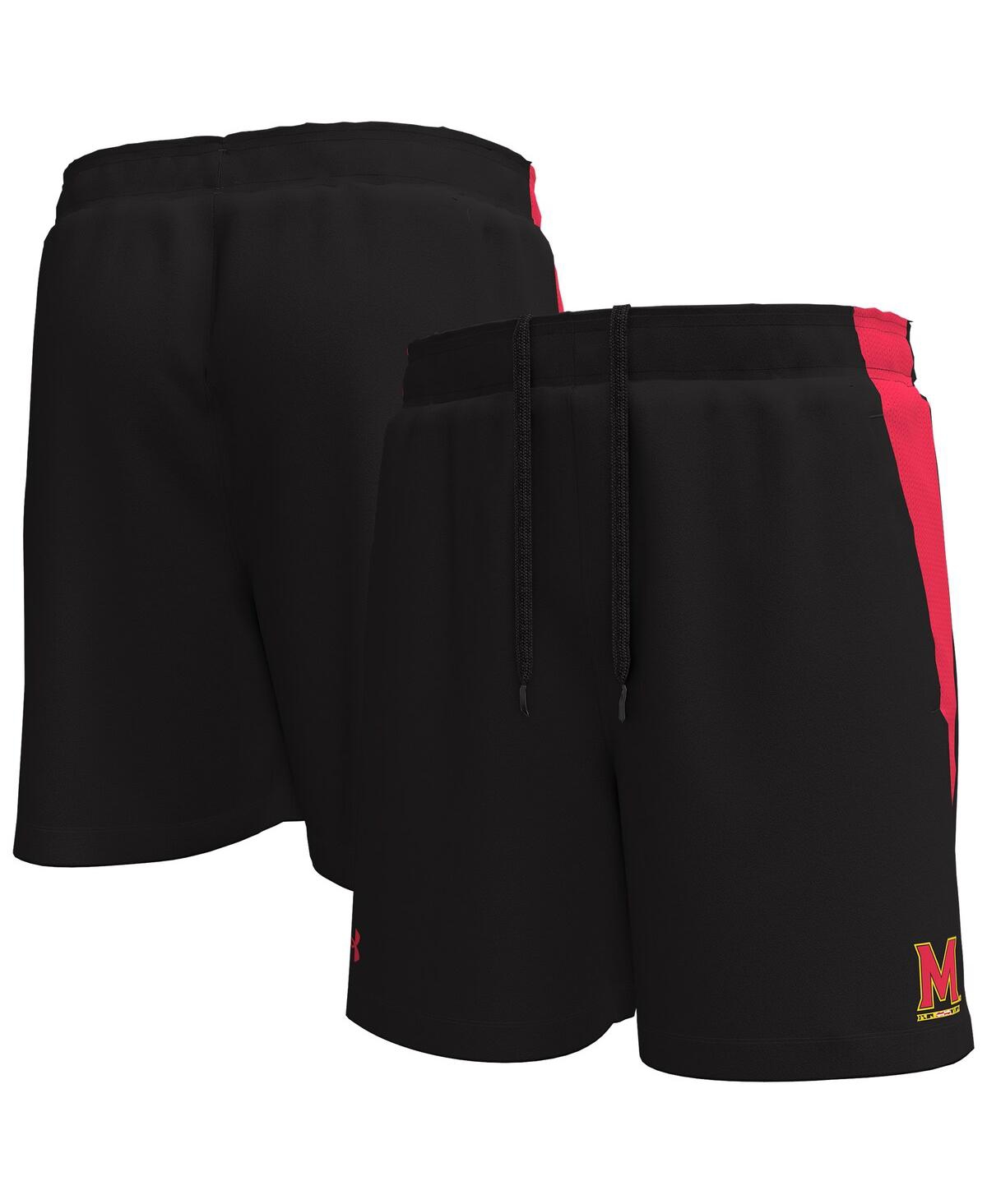 Men's Black Maryland Terrapins Tech Vent Performance Shorts - Black
