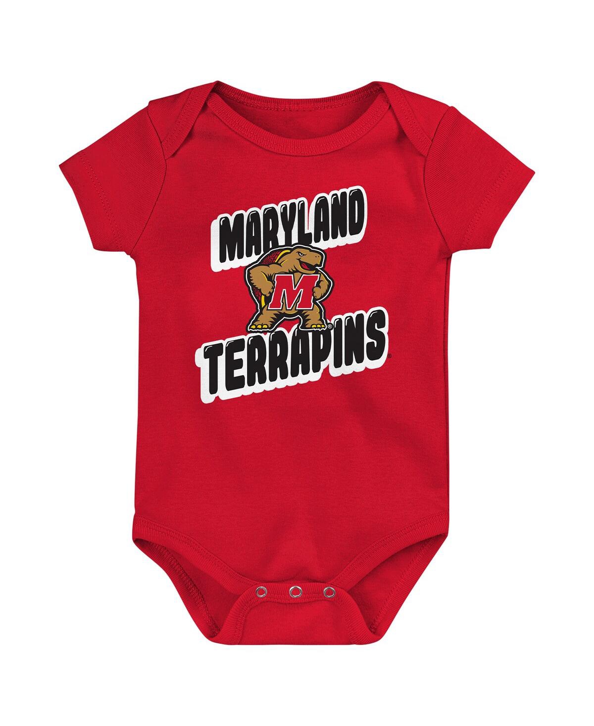 Outerstuff Newborn Red Wisconsin Badgers Sunday Comics Bodysuit 3-pack In Red