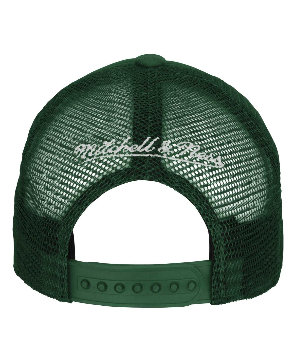 Shop Mitchell & Ness Big Boys And Girls Hunter Green Milwaukee Bucks Core Evergreen Trucker Adjustable Hat