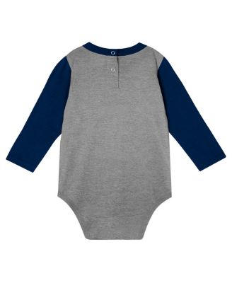 Baby Boys and Girls Navy Penn State Nittany Lions Double Up Long Sleeve Bodysuit and Pant