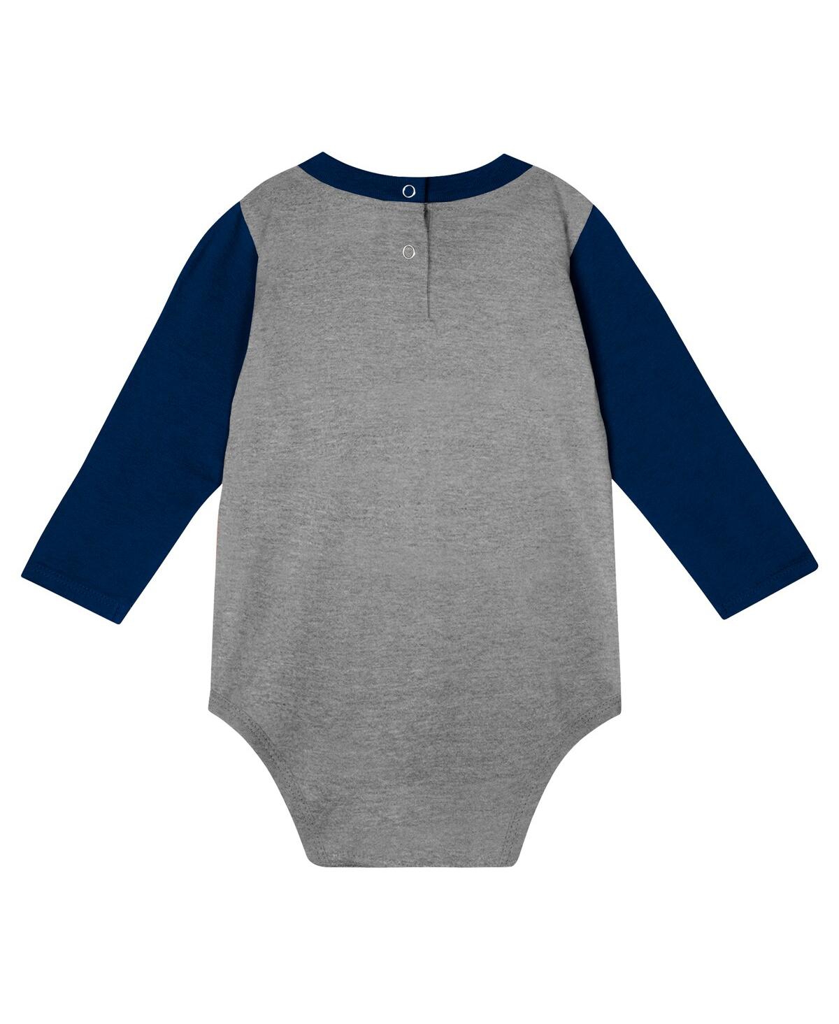 Outerstuff Baby Boys And Girls Navy Penn State Nittany Lions Double Up Long Sleeve Bodysuit And Pant In Navy