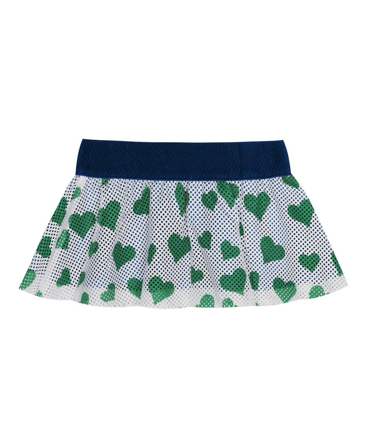 Outerstuff Baby Boys And Girls 2-piece Notre Dame Fighting Irish Love My Team Bodysuit And Skirt Set In White