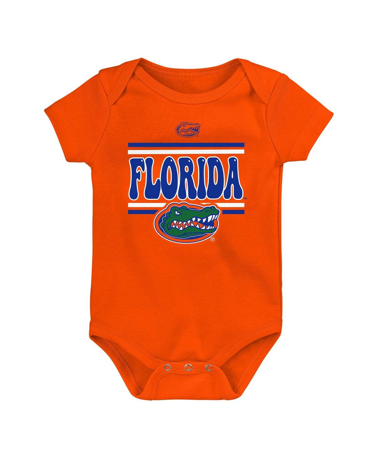 Outerstuff Baby Boys And Girls 3-pack Florida Gators Sunday Comics Bodysuit Set In Royal