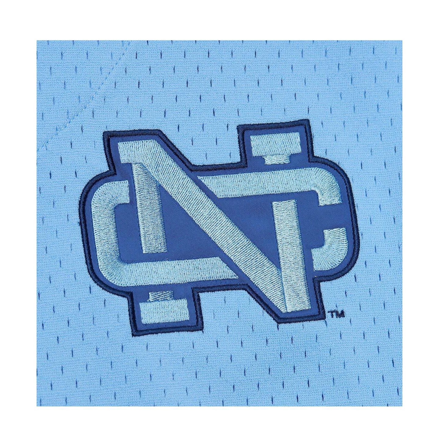 Мужские топы Mitchell & Ness Carolina Blue North Carolina Tar Heels Game Time Vintage Mesh Button Front Jersey — фото 3