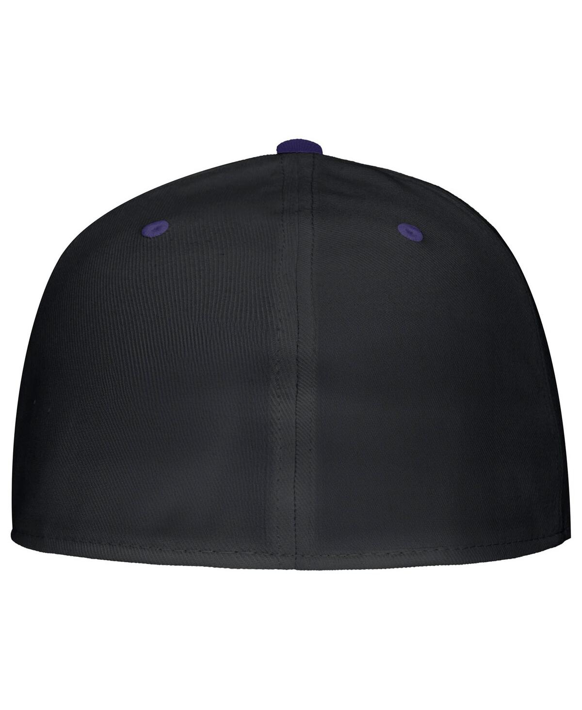 Nike Men's Black Tcu Horned Frogs On-field Baseball Performance Fitted Hat In Black