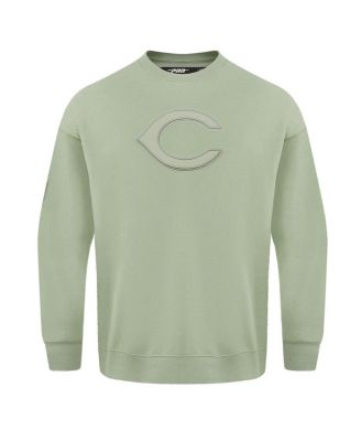 Men's Green Cincinnati Reds Neutral Drop Shoulder Pullover Sweatshirt