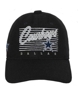 Big Boys and Girls Black Dallas Cowboys Retro Wooly Adjustable Hat