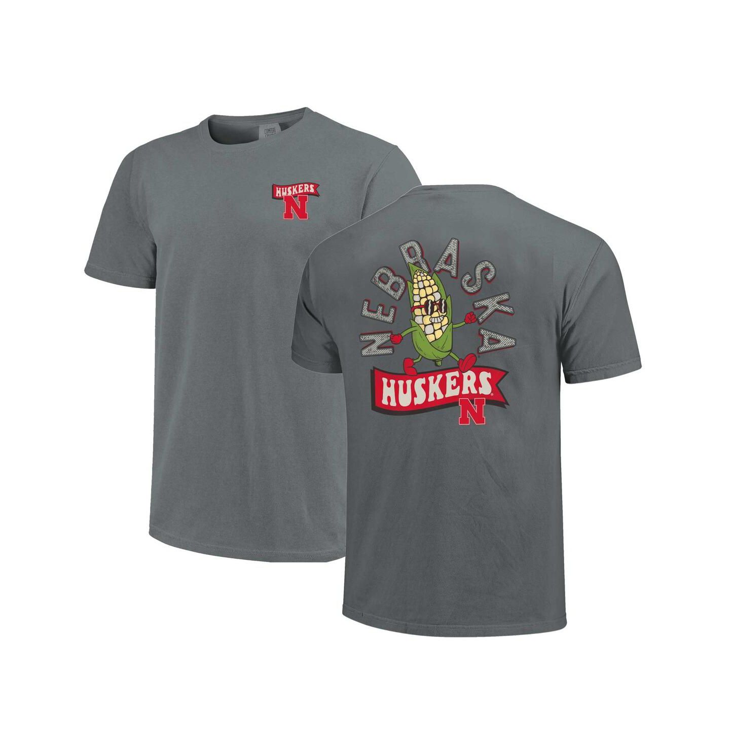 Футболка Image One Gray Nebraska Huskers Retro Mascot Hyper Local Comfort Colors — фото 1