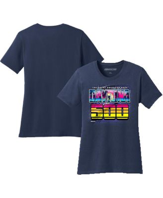 Checkered Flag Sports - Women's  Navy Daytona International Speedway 2025 Daytona 500 Graphic T-Shirt