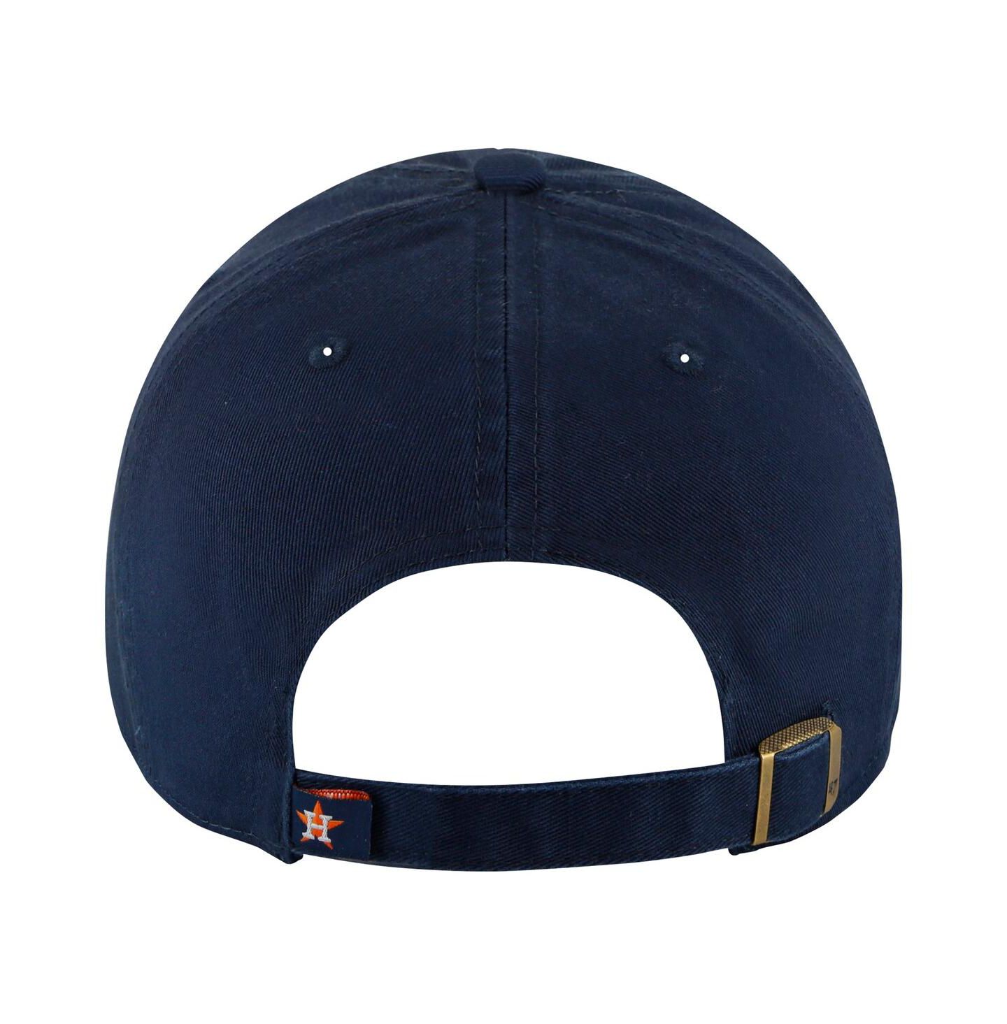 Мужская кепка '47 Brand Navy/Orange Houston Astros Clean Up Adjustable Hat — фото 2